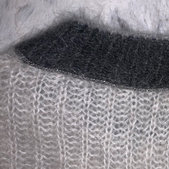 Brunello Cucinelli Grey Ribbed Mohair Degrade Crewneck - Picture 12 of 15